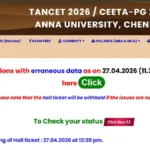 TANCET 2026 Admit Card Login: Download Now