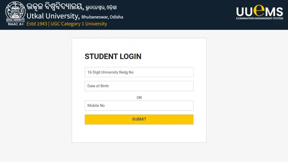 Utkal University Result 2026: UUEMS 2nd, 3rd, 4th Sem